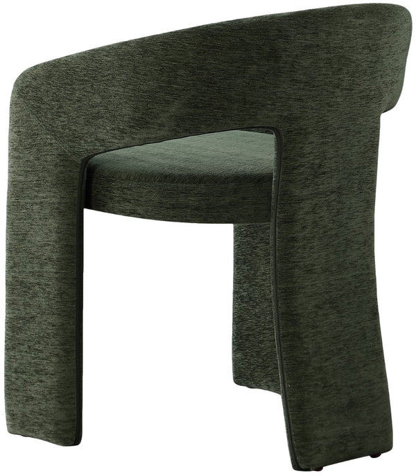 Rendition Fabric / Iron / Engineered Wood / Foam Contemporary Green Plush Fabric Dining Chair - 24" W x 22" D x 30" H