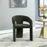 Rendition Fabric / Iron / Engineered Wood / Foam Contemporary Green Plush Fabric Dining Chair - 24" W x 22" D x 30" H