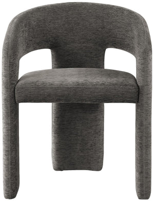 Rendition Fabric / Iron / Engineered Wood / Foam Contemporary Grey Plush Fabric Dining Chair - 24" W x 22" D x 30" H