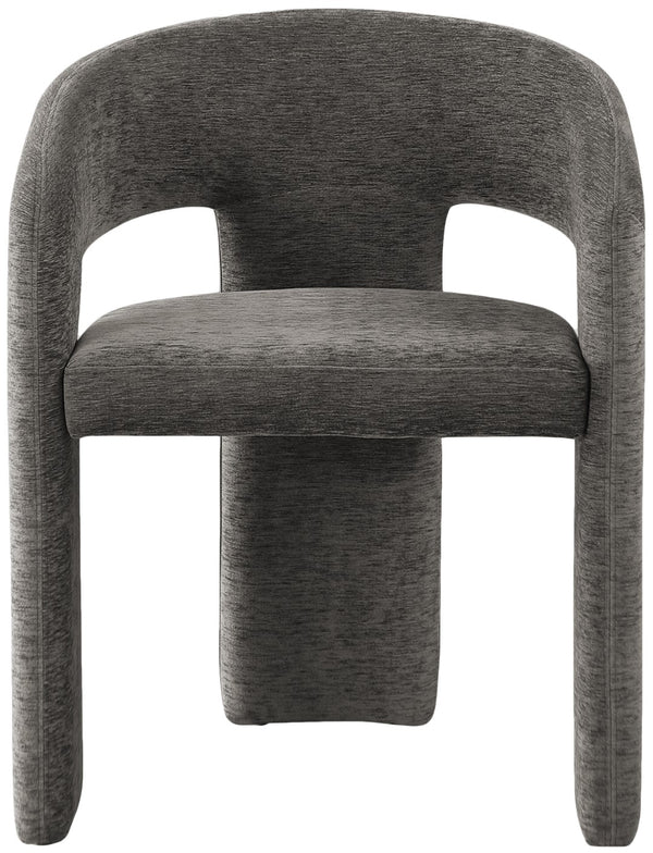 Rendition Fabric / Iron / Engineered Wood / Foam Contemporary Grey Plush Fabric Dining Chair - 24" W x 22" D x 30" H