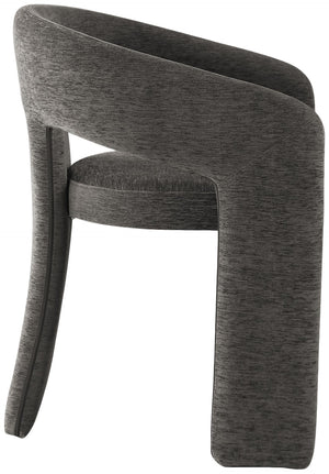 Rendition Fabric / Iron / Engineered Wood / Foam Contemporary Grey Plush Fabric Dining Chair - 24" W x 22" D x 30" H