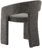 Rendition Fabric / Iron / Engineered Wood / Foam Contemporary Grey Plush Fabric Dining Chair - 24" W x 22" D x 30" H