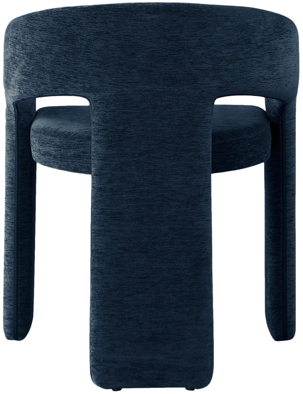 Rendition Fabric / Iron / Engineered Wood / Foam Contemporary Navy Plush Fabric Dining Chair - 24" W x 22" D x 30" H