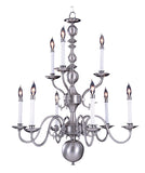 9-Light Satin Pewter Jamestown Dining Chandelier