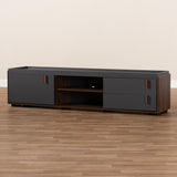 Baxton Studio Rikke Modern and Contemporary Two-Tone Gray and Walnut Finished Wood 2-Drawer TV Stand