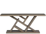 Curated Lumin Console Table - Luxurious Modern Design with Diagonal Base in Smoke on the Water Finish