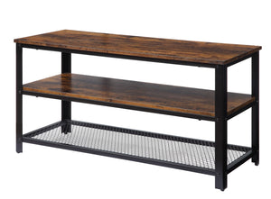 Taurus Industrial TV Stand Rustic Oak & Black Finish 91600-ACME