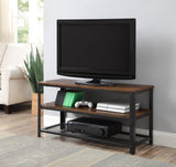 Taurus Industrial TV Stand Rustic Oak & Black Finish 91600-ACME