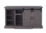 Admon Farmhouse TV Stand with Fireplace Gray Oak (cc#) --> HP color was Rustic Oak 91618-ACME