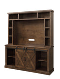 Aksel Farmhouse Entertainment Center with Fireplace _ (Brown) 91628-ACME