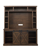 Aksel Farmhouse Entertainment Center with Fireplace _ (Brown) 91628-ACME