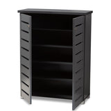 Baxton Studio Adalwin Modern and Contemporary Dark Gray 2-Door Wooden Entryway Shoe Storage Cabinet