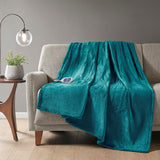 Beautyrest Heated Plush Casual 100% Polyester Solid Microlight / Solid Microlight Heated Throw BR54-1924