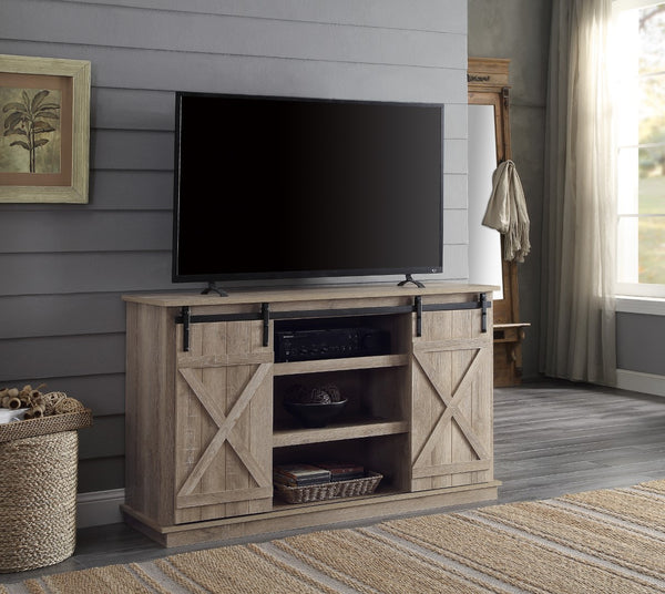 Bellona Industrial TV Stand Oak Finish 91862-ACME