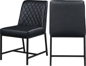 Bryce Faux Leather / Metal / Foam Contemporary Black Faux Leather Dining Chair - 19.75" W x 22.75" D x 32.5" H