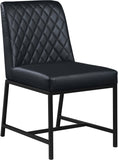 Bryce Faux Leather / Metal / Foam Contemporary Black Faux Leather Dining Chair - 19.75" W x 22.75" D x 32.5" H