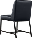 Bryce Faux Leather / Metal / Foam Contemporary Black Faux Leather Dining Chair - 19.75" W x 22.75" D x 32.5" H