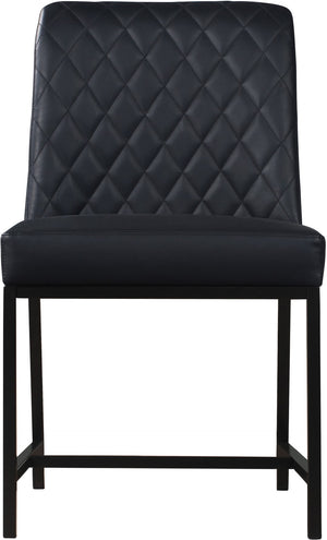 Bryce Faux Leather / Metal / Foam Contemporary Black Faux Leather Dining Chair - 19.75" W x 22.75" D x 32.5" H