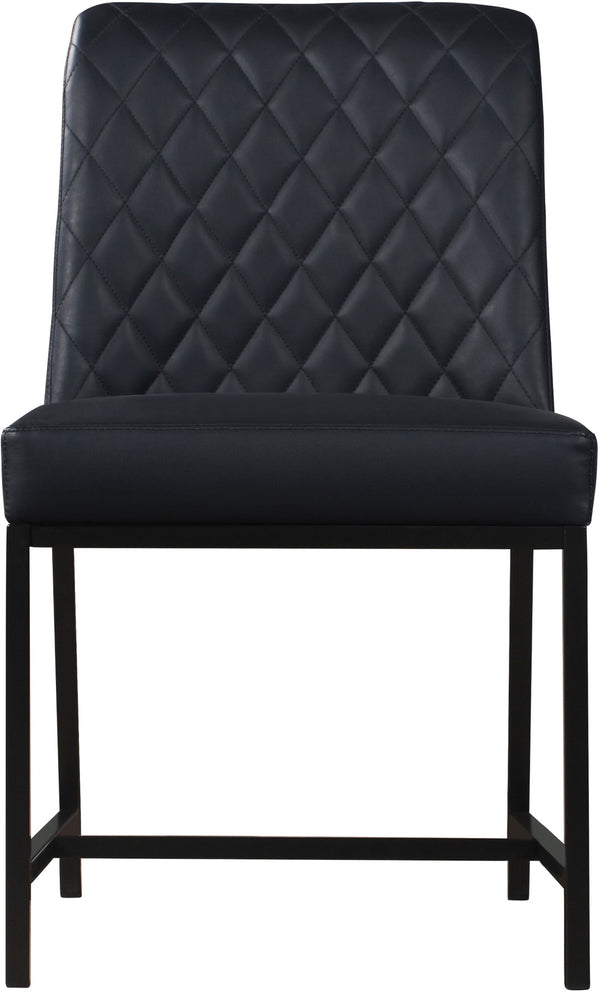 Bryce Faux Leather / Metal / Foam Contemporary Black Faux Leather Dining Chair - 19.75" W x 22.75" D x 32.5" H