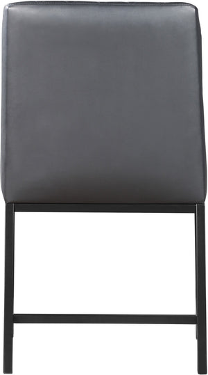 Bryce Faux Leather / Metal / Foam Contemporary Grey Faux Leather Dining Chair - 19.75" W x 22.75" D x 32.5" H