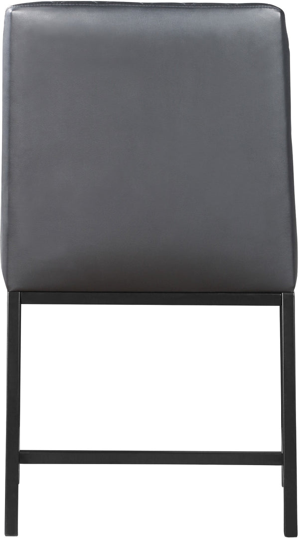 Bryce Faux Leather / Metal / Foam Contemporary Grey Faux Leather Dining Chair - 19.75" W x 22.75" D x 32.5" H