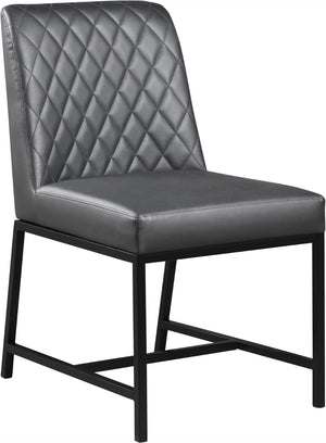 Bryce Faux Leather / Metal / Foam Contemporary Grey Faux Leather Dining Chair - 19.75" W x 22.75" D x 32.5" H