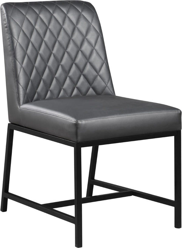 Bryce Faux Leather / Metal / Foam Contemporary Grey Faux Leather Dining Chair - 19.75" W x 22.75" D x 32.5" H