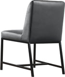 Bryce Faux Leather / Metal / Foam Contemporary Grey Faux Leather Dining Chair - 19.75" W x 22.75" D x 32.5" H