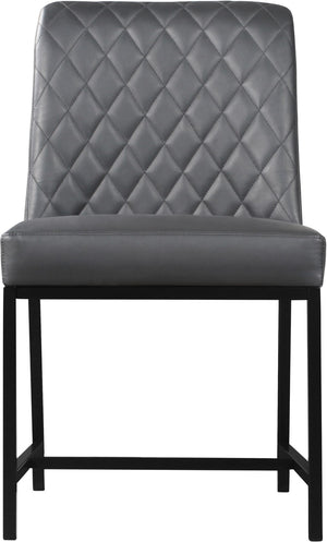 Bryce Faux Leather / Metal / Foam Contemporary Grey Faux Leather Dining Chair - 19.75" W x 22.75" D x 32.5" H