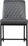 Bryce Faux Leather / Metal / Foam Contemporary Grey Faux Leather Dining Chair - 19.75" W x 22.75" D x 32.5" H