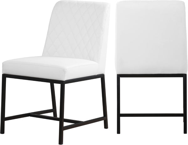 Bryce Faux Leather / Metal / Foam Contemporary White Faux Leather Dining Chair - 19.75" W x 22.75" D x 32.5" H