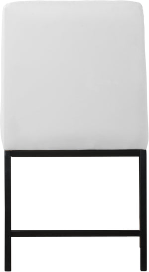 Bryce Faux Leather / Metal / Foam Contemporary White Faux Leather Dining Chair - 19.75" W x 22.75" D x 32.5" H