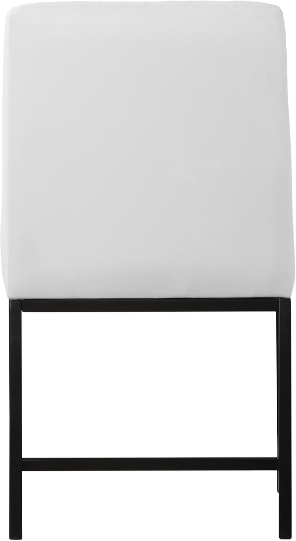 Bryce Faux Leather / Metal / Foam Contemporary White Faux Leather Dining Chair - 19.75" W x 22.75" D x 32.5" H