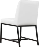 Bryce Faux Leather / Metal / Foam Contemporary White Faux Leather Dining Chair - 19.75" W x 22.75" D x 32.5" H
