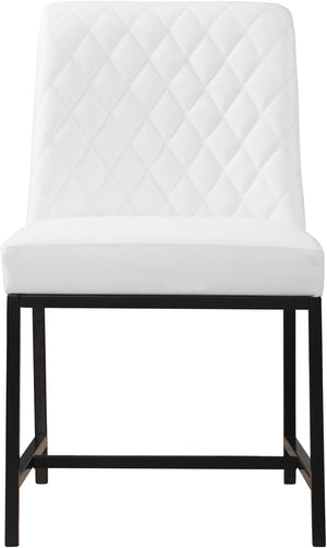 Bryce Faux Leather / Metal / Foam Contemporary White Faux Leather Dining Chair - 19.75" W x 22.75" D x 32.5" H