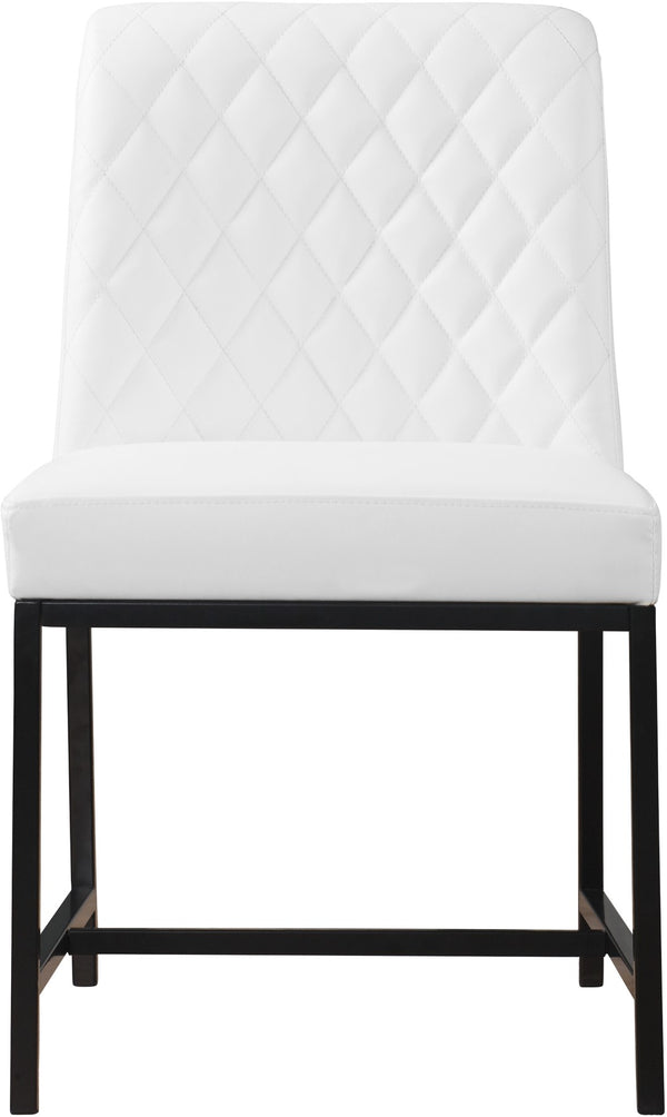 Bryce Faux Leather / Metal / Foam Contemporary White Faux Leather Dining Chair - 19.75" W x 22.75" D x 32.5" H