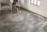 Sarrant Vintage Space-Dyed Rug, Fog Gray/Pewter, 9ft - 6in x 12ft - 7in Area Rug