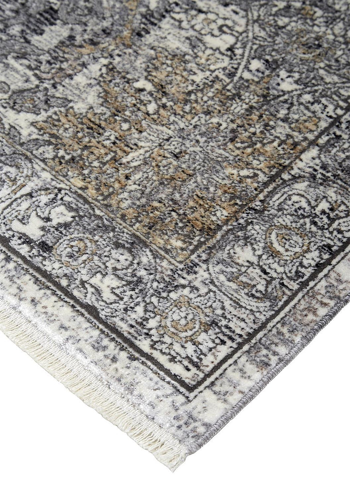 Sarrant Vintage Space-Dyed Rug, Pewter/Stone Gray, 9ft-6in x 12ft-7in Area Rug
