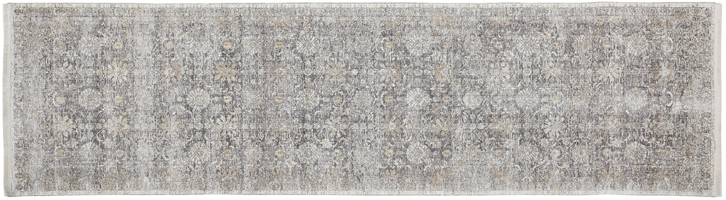 Sarrant Vintage Space-Dyed Rug, Pewter/Stone Gray, 2ft - 8in x 8ft, Runner