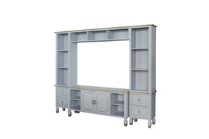 House Marchese Transitional Entertainment Center Pearl Gray Finish 91990-ACME