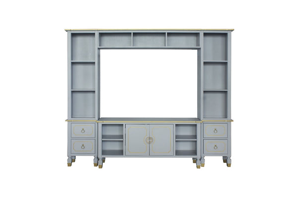 House Marchese Transitional Entertainment Center Pearl Gray Finish 91990-ACME