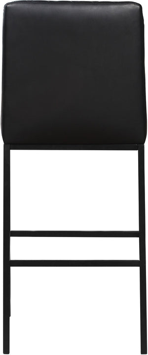 Bryce Faux Leather / Metal / Foam Contemporary Black Faux Leather Stool - 19.75" W x 22.75" D x 43" H