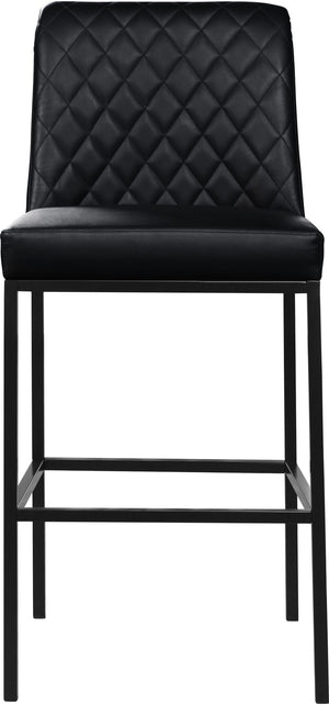 Bryce Faux Leather / Metal / Foam Contemporary Black Faux Leather Stool - 19.75" W x 22.75" D x 43" H
