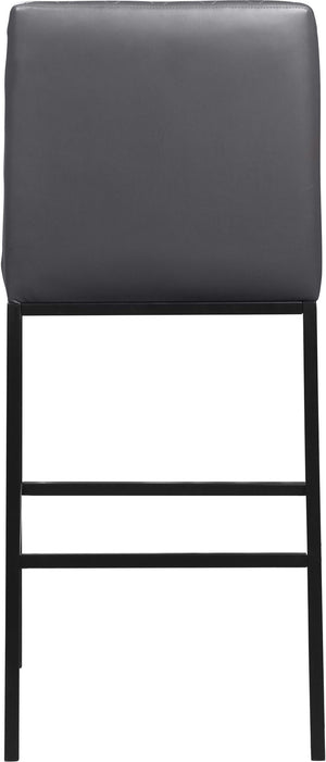 Bryce Faux Leather / Metal / Foam Contemporary Grey Faux Leather Stool - 19.75" W x 22.75" D x 43" H