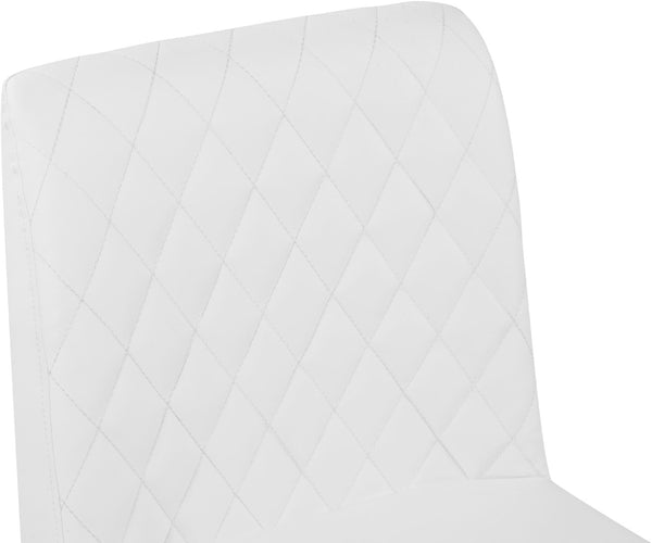 Bryce Faux Leather / Metal / Foam Contemporary White Faux Leather Stool - 19.75" W x 22.75" D x 43" H