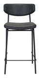 Zuo Modern Sharon 100% Polyurethane, Plywood, Steel Modern Commercial Grade Counter Stool Set - Set of 4 Vintage Black, Black 100% Polyurethane, Plywood, Steel