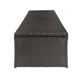 St. Lucia Outdoor Wicker Coffee Table, Brown Noble House