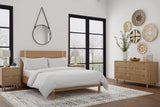 Alpine Furniture Easton California King Platform Bed 2088-07CK Sand Mahogany Solids & Veneer 77.5 x 91 x 46