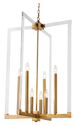 Bethel Bronze Chandelier in Metal & Acrylic