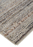 Caprio Space Dyed Ornamental Area Rug, Ivory Sand/Black/Rust, 9ft-6in x 12ft-5in